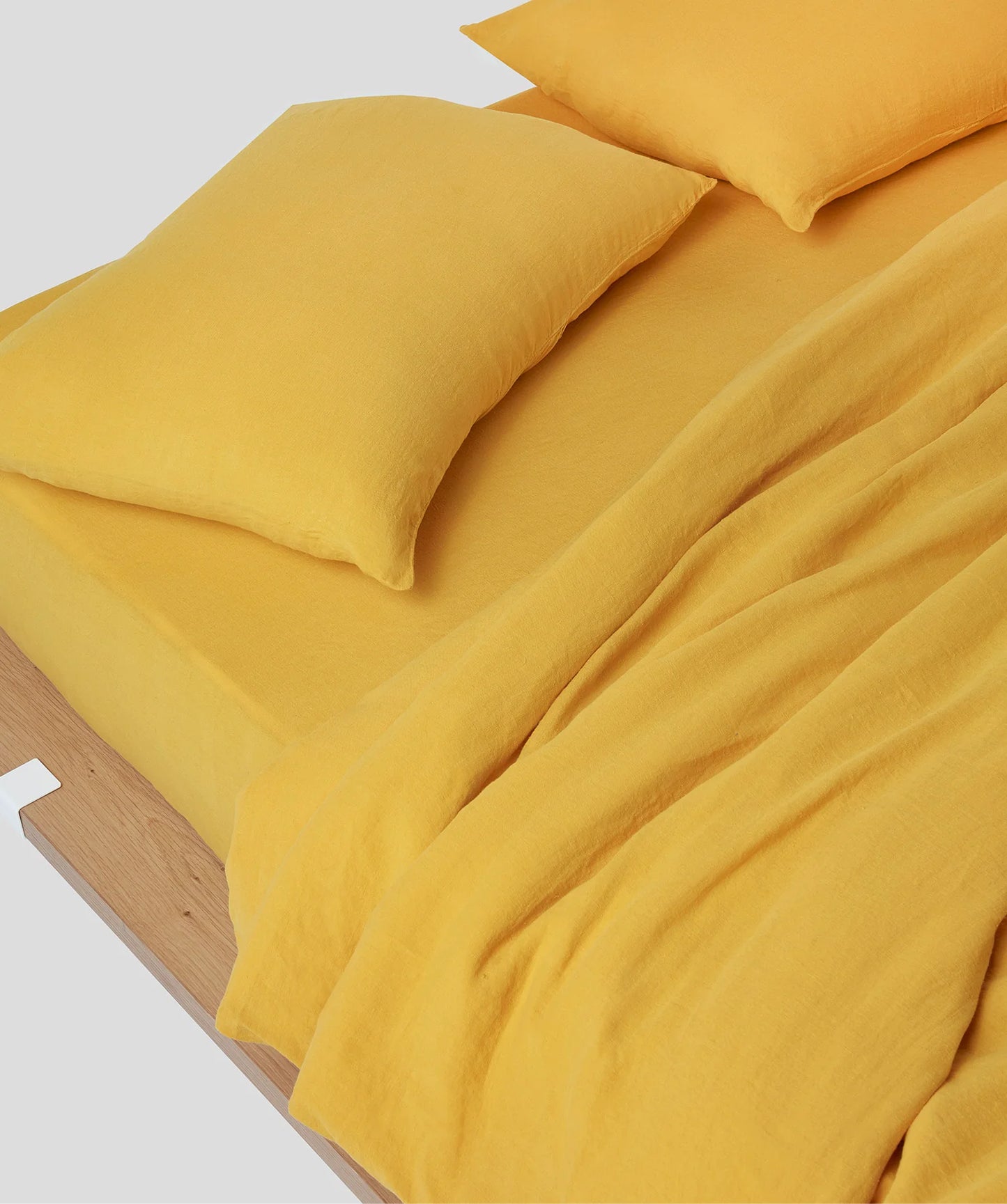 Linen Duvet Cover - Full/Queen - Mustard