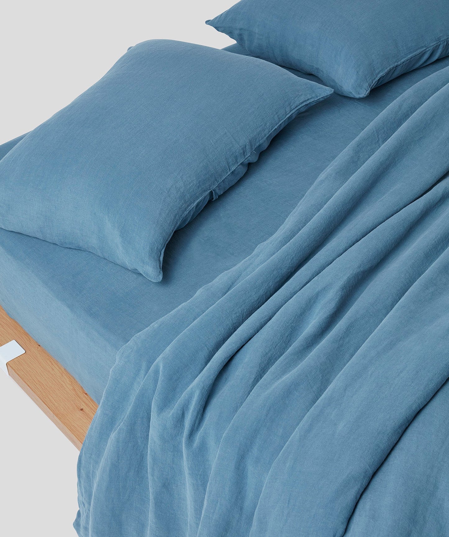Linen Duvet + Sheet Set - King - Blue