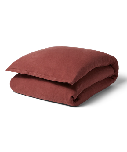 Linen Duvet Cover - Full/Queen - Terracota
