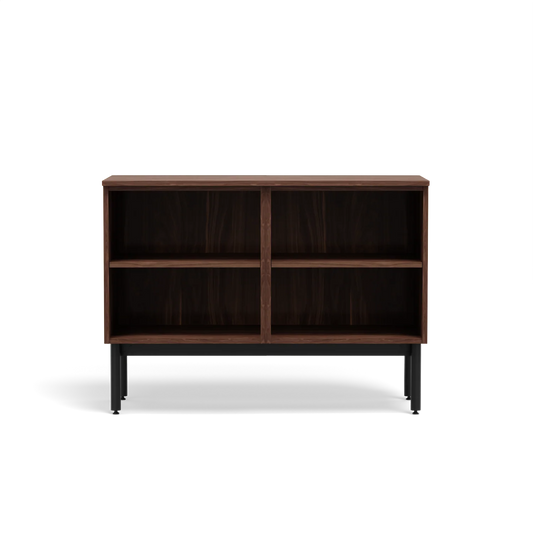 Two Unit Dresser - Two Open Shelf Unit Walnut