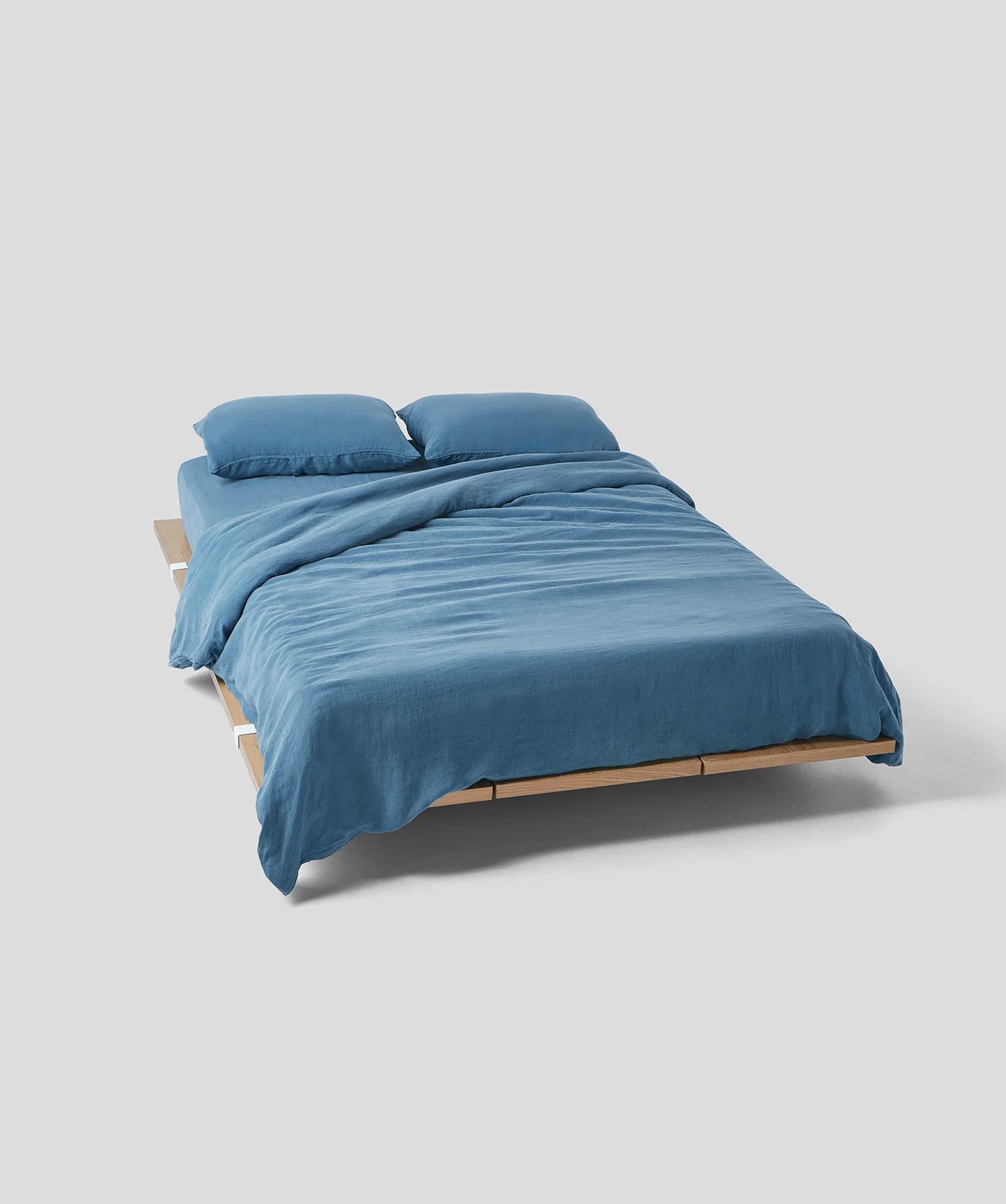 Linen Duvet Cover - Full/Queen - Blue