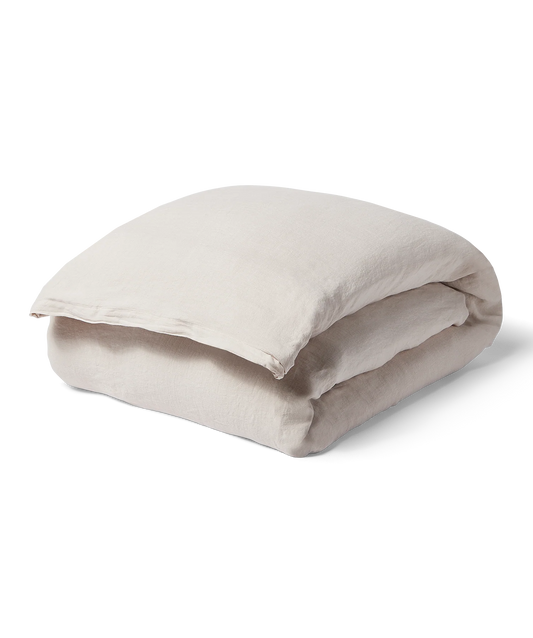 Linen Duvet Cover - Full/Queen - Stone
