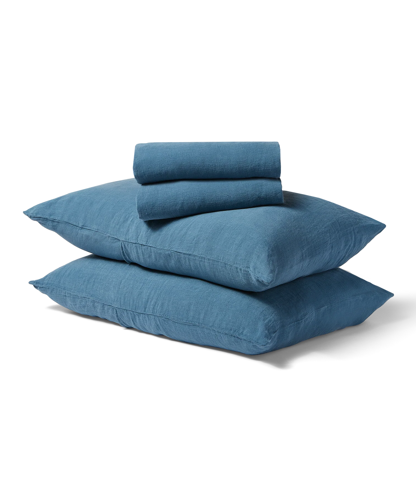 Linen Duvet + Sheet Set - King - Blue