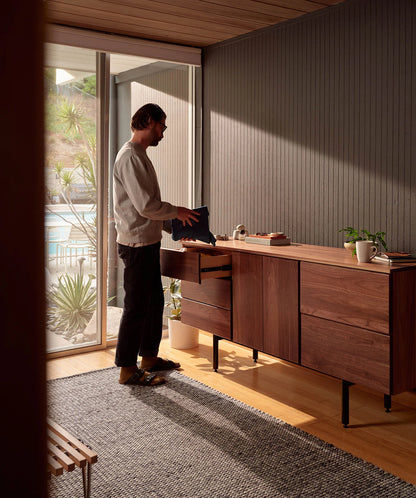 Three Unit Dresser - One 3 Mixed Drawer Unit Maple/Maple, One 2 Door Unit Maple/Beige, One Open Shelf Unit Maple