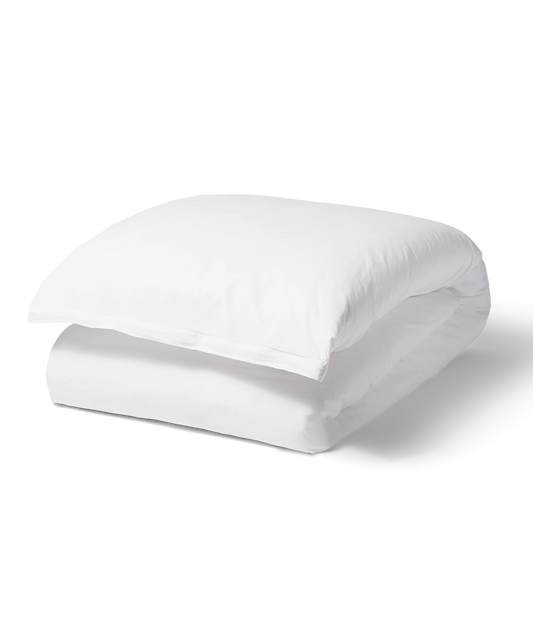 Percale Duvet Cover - Full/Queen - White