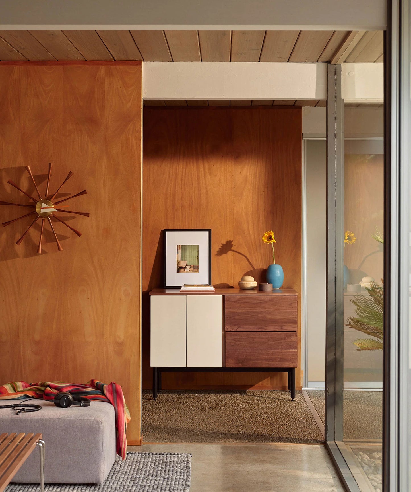 Two Unit Dresser - Two Open Shelf Unit Walnut